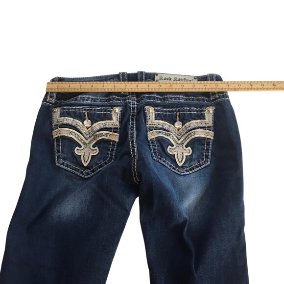 Rock Revival Jeans Womens 30 Iselin Capri Embellished Pockets Stretch E9439P - Picture 3 of 14